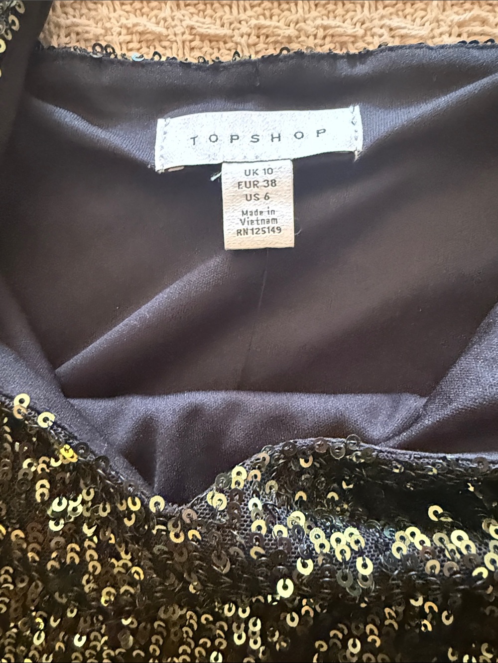 Topshop Dark Green Sequin Midi Dress - Picture 8 of 10